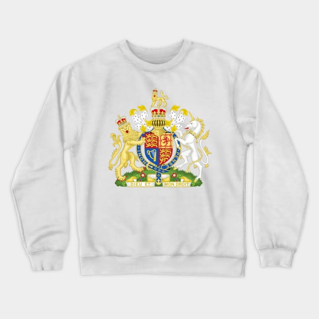 Royal Coat of Arms of the United Kingdom Crewneck Sweatshirt by Flags of the World